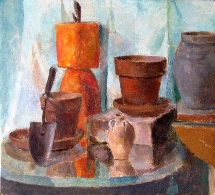 still life with plant pots