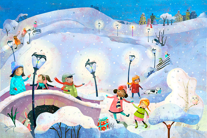 winter party in the park