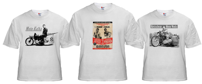 pynchon kafka james joyce tshirts
